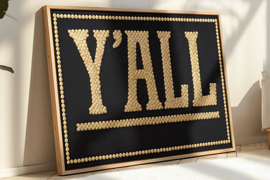 Y’ALL Western Beaded Sign