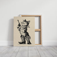 Feline Outlaw Draws At Dawn