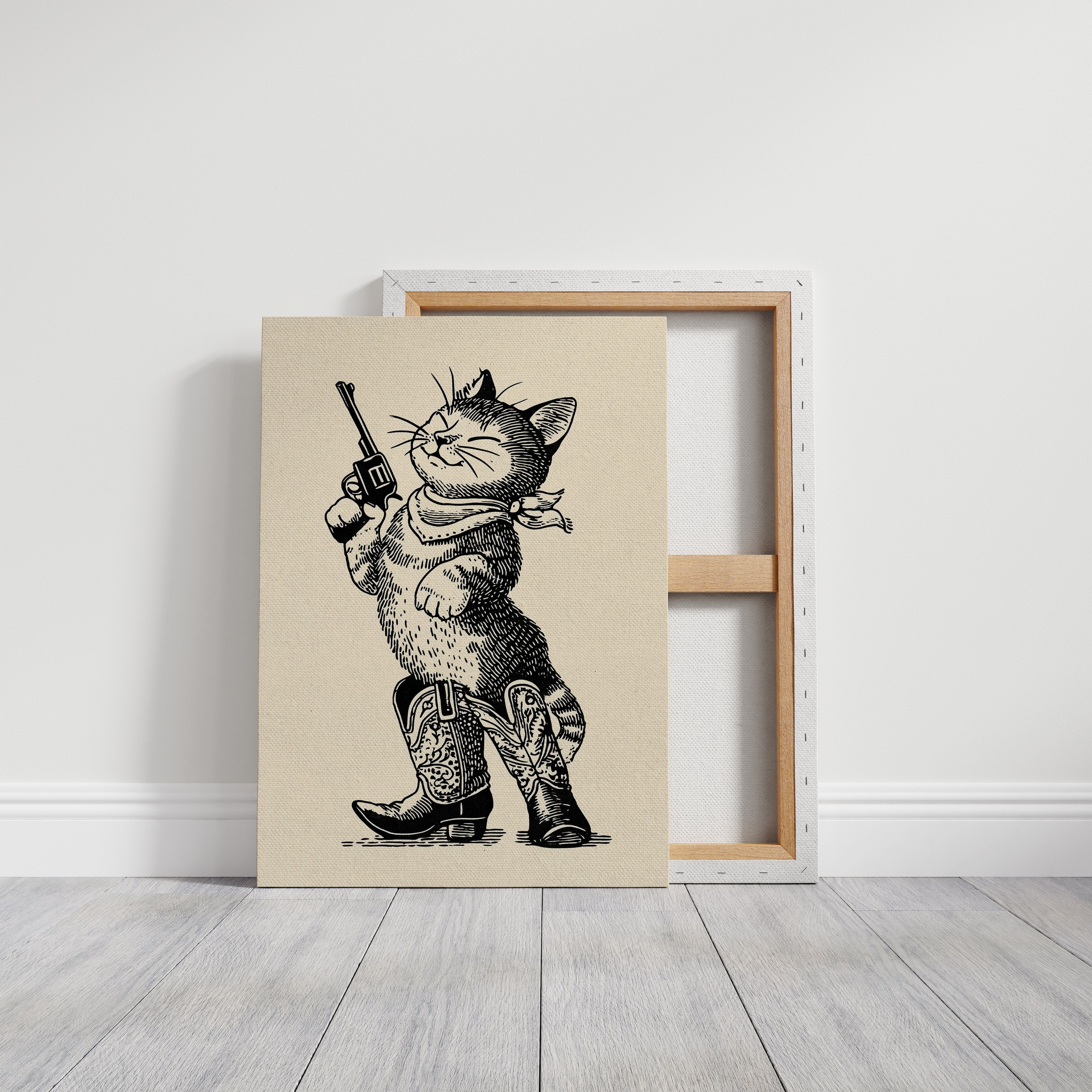 Feline Outlaw Draws At Dawn