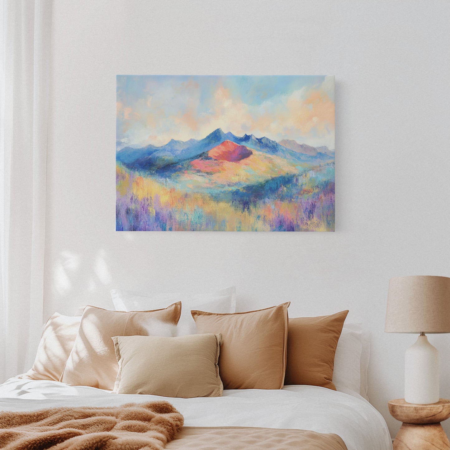 Lavender Fields Meet Coral Mountains