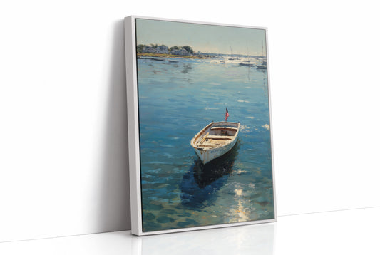 Patriotic Dinghy on Coastal Waters