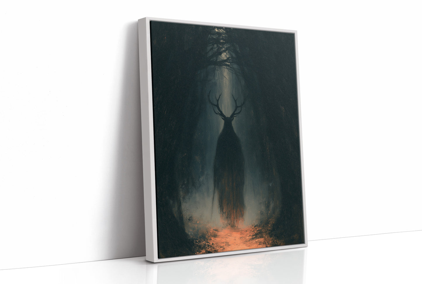 Antlered Shadow In The Dark Woods