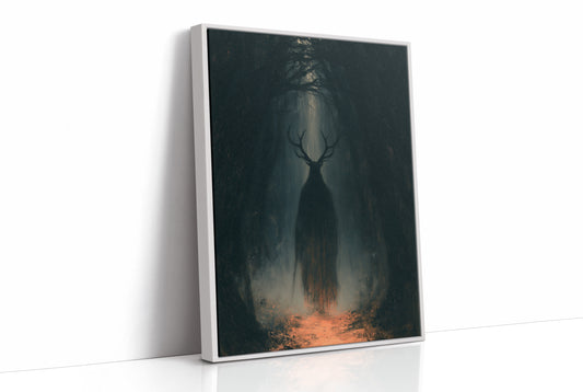 Antlered Shadow In The Dark Woods