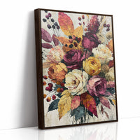 Plum & Marigold, Palette Knife Bloom