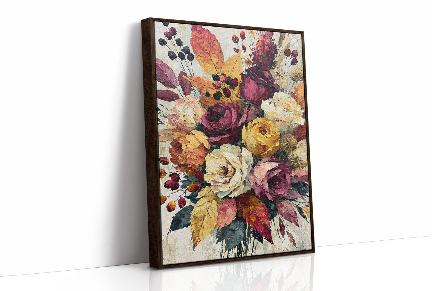 Plum & Marigold, Palette Knife Bloom