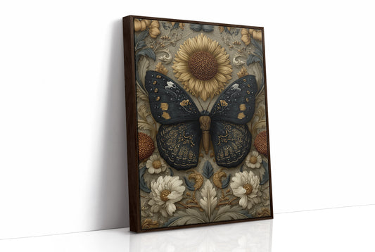 Dark Wings on a Golden Garden