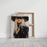Mysterious Blonde In Wide Brim