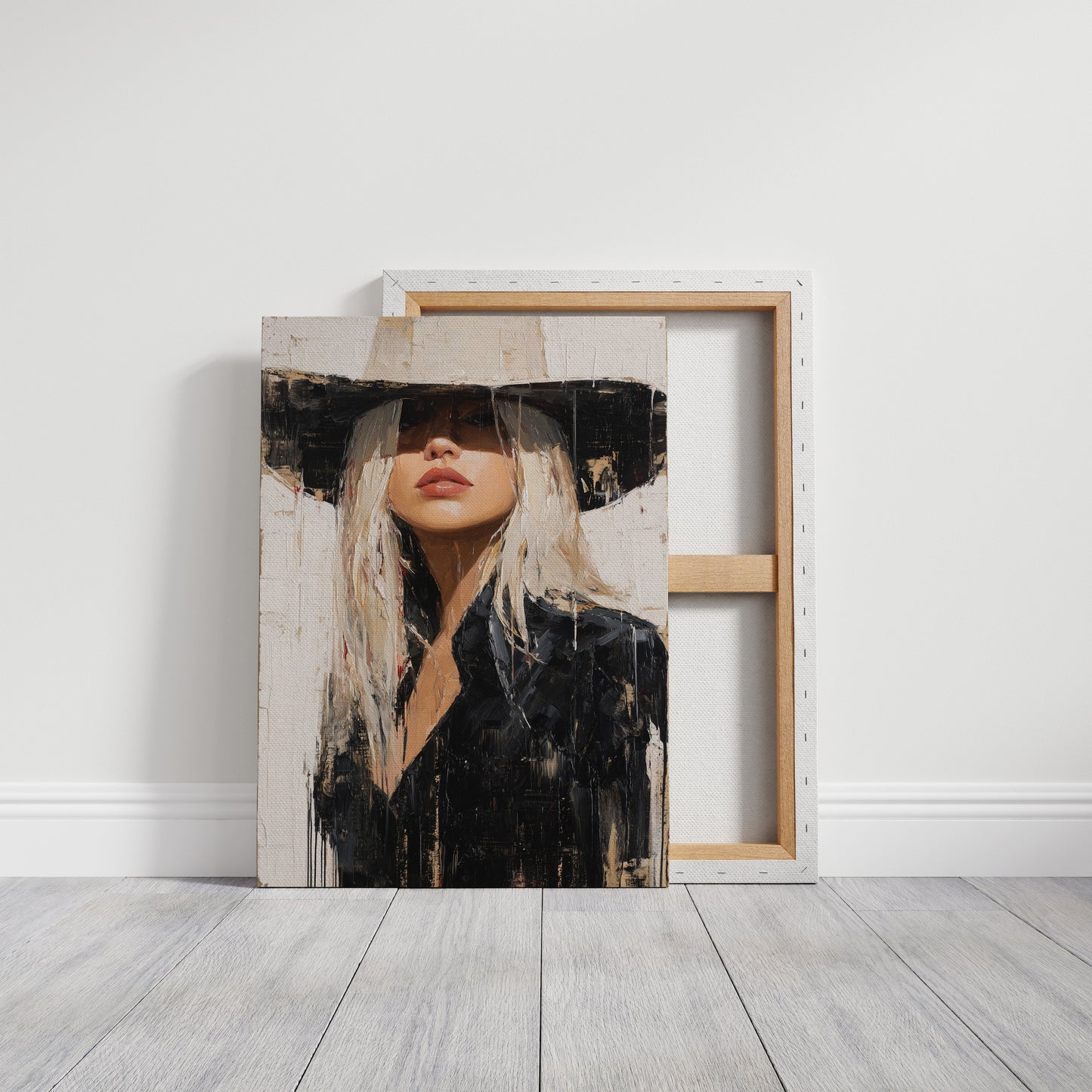 Mysterious Blonde In Wide Brim
