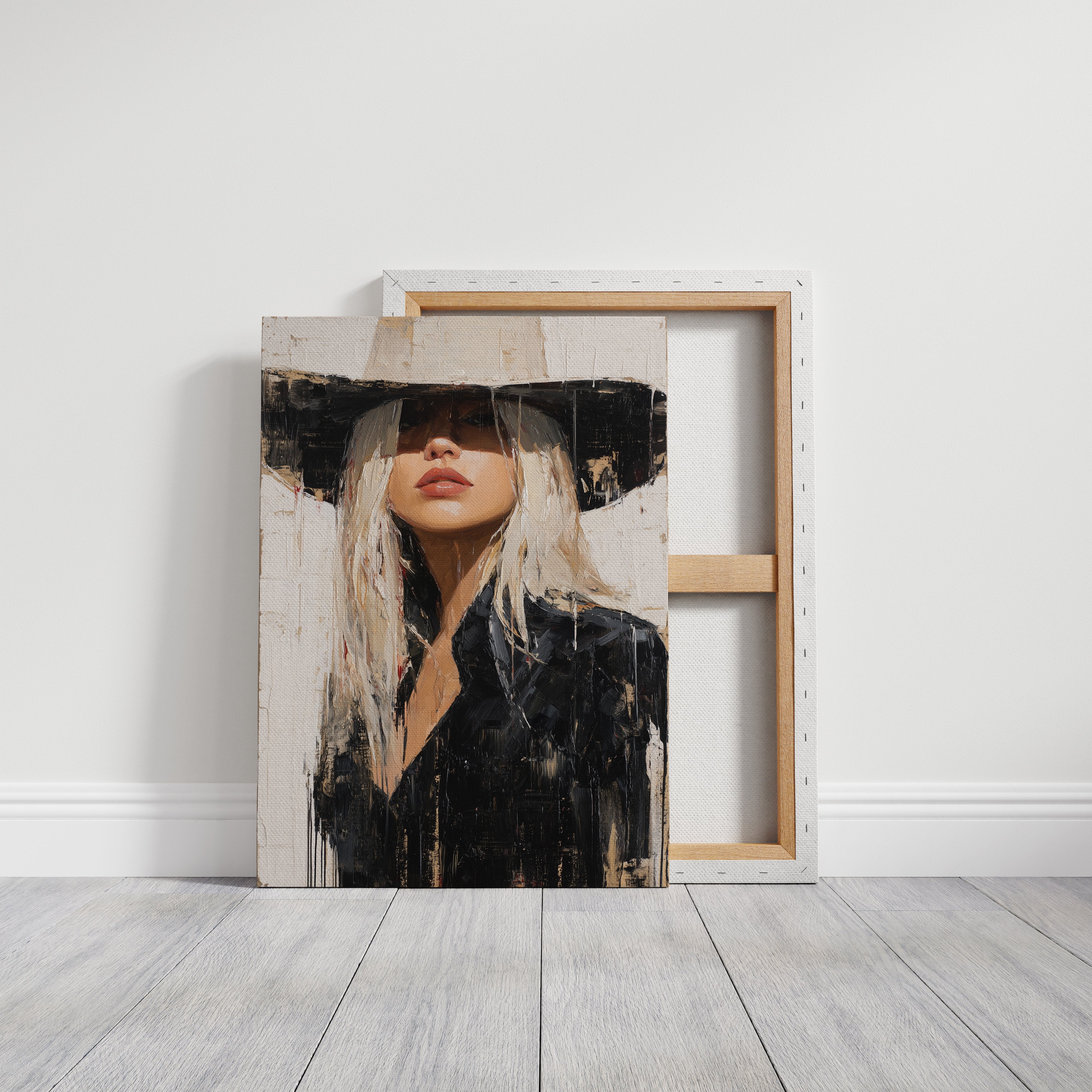 Mysterious Blonde In Wide Brim