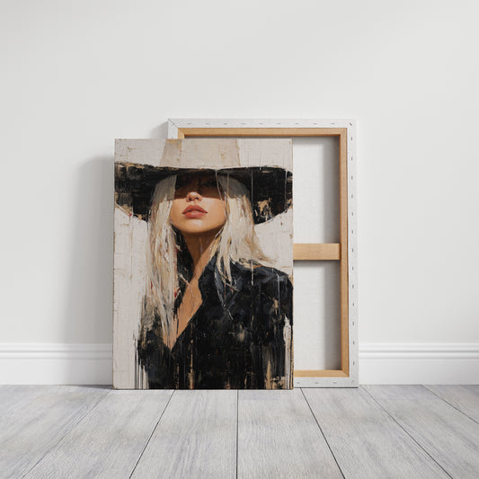 Mysterious Blonde In Wide Brim