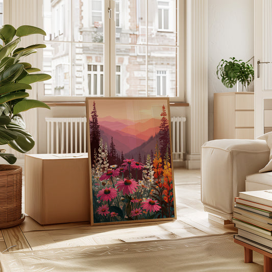 Sunset Serenade Over Wild Blooms
