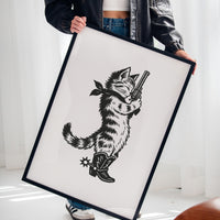 Purrpare for Trouble – Cowboy Cat Sheriff Print