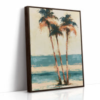 Palms Painted in Palette Knife Gold