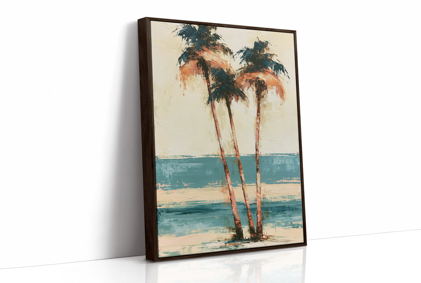 Palms Painted in Palette Knife Gold