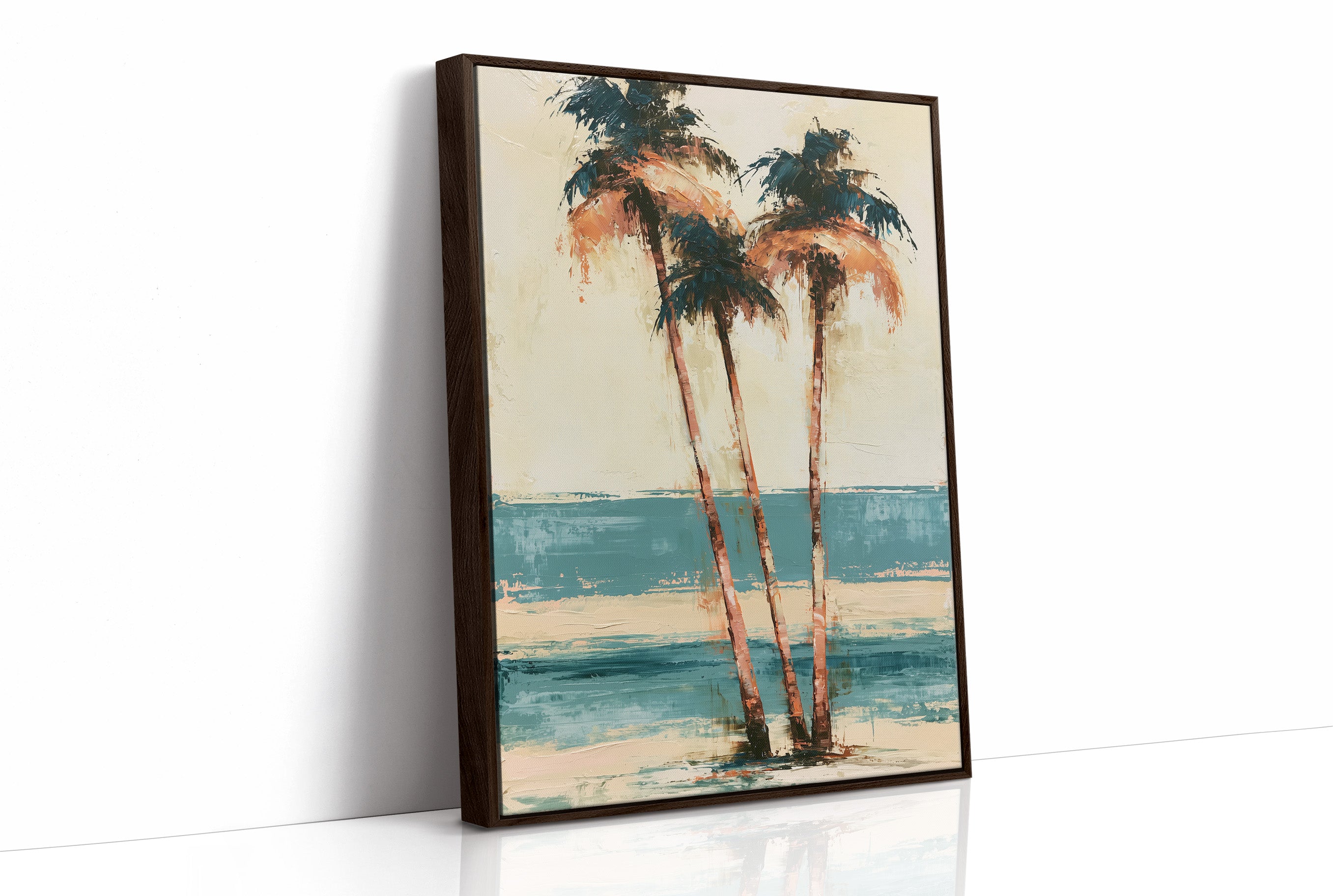 Palms Painted in Palette Knife Gold