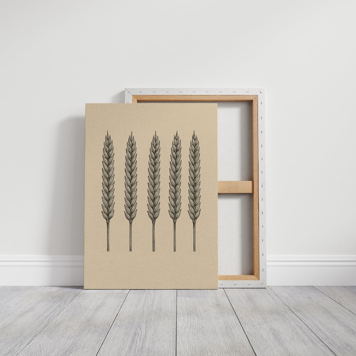 Five Loaves Botanical Wheat Illustration