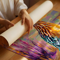 Desert Runner Wears Sunset Feathers