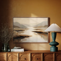 Quiet Waters Wind Through Highland Mist