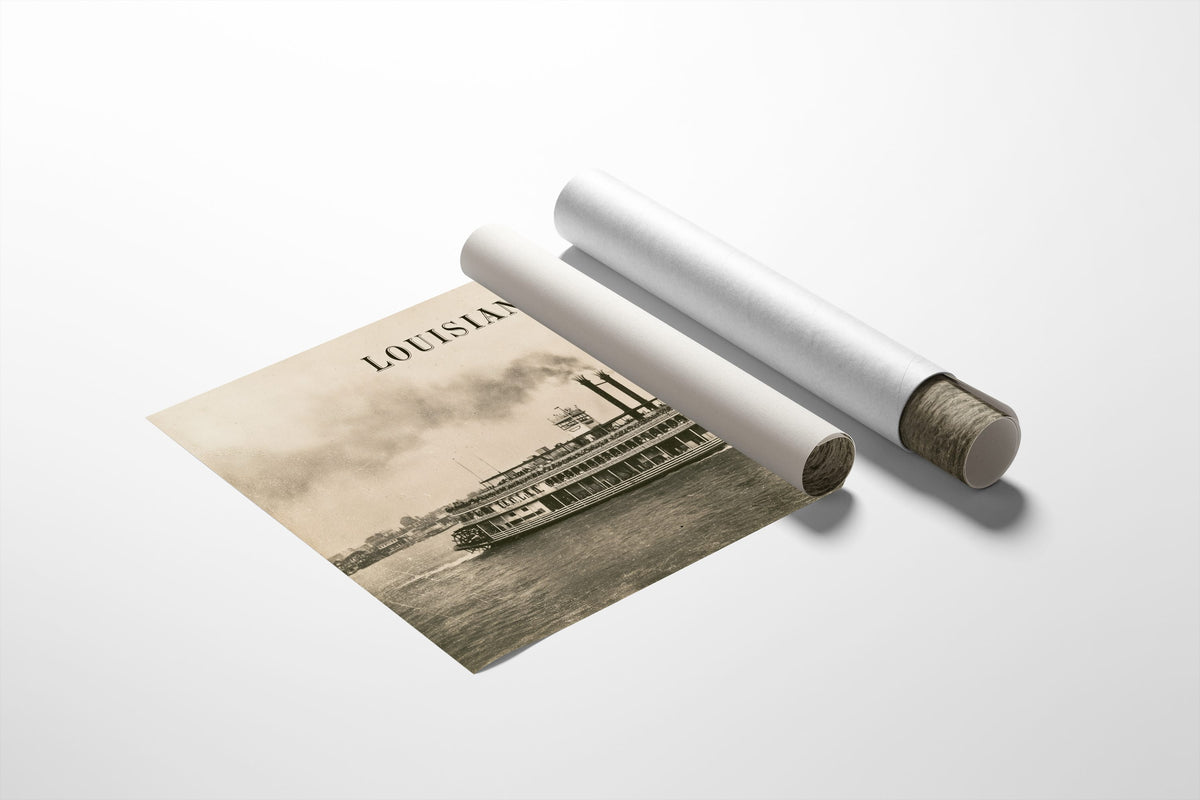 Louisiana Steamboat Voyage Print