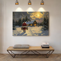 Moonlit Journey To Cabin Warmth