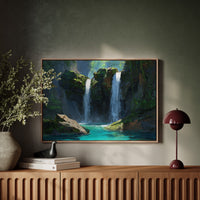 Sacred Waters Dance Between Cliffs
