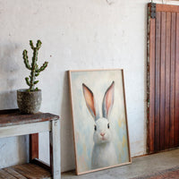 Bright Eyed Bunny in Soft Pastels