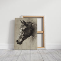 Horse Gaze In Weathered Wood