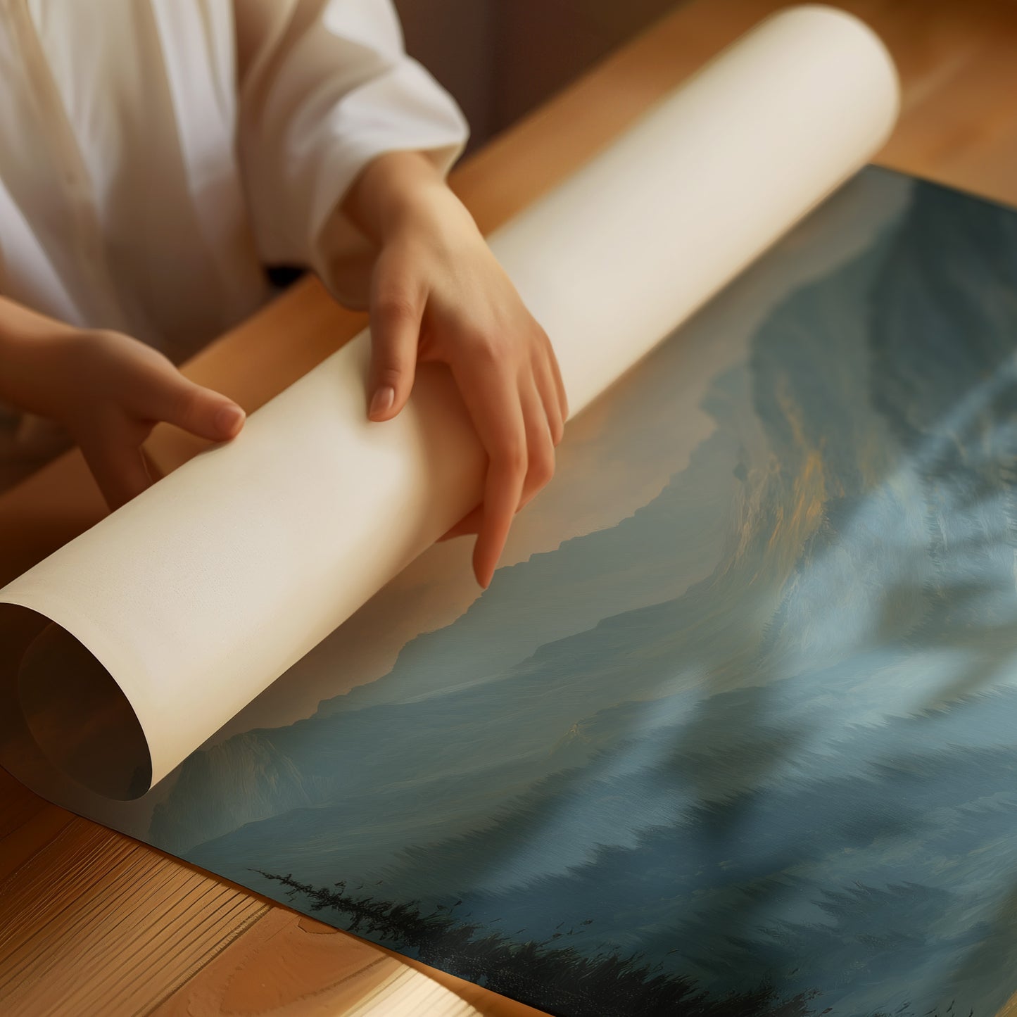 Crossing Waters Under Mountain Light