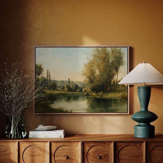 Poplars Mirror Summer's Gentle Light