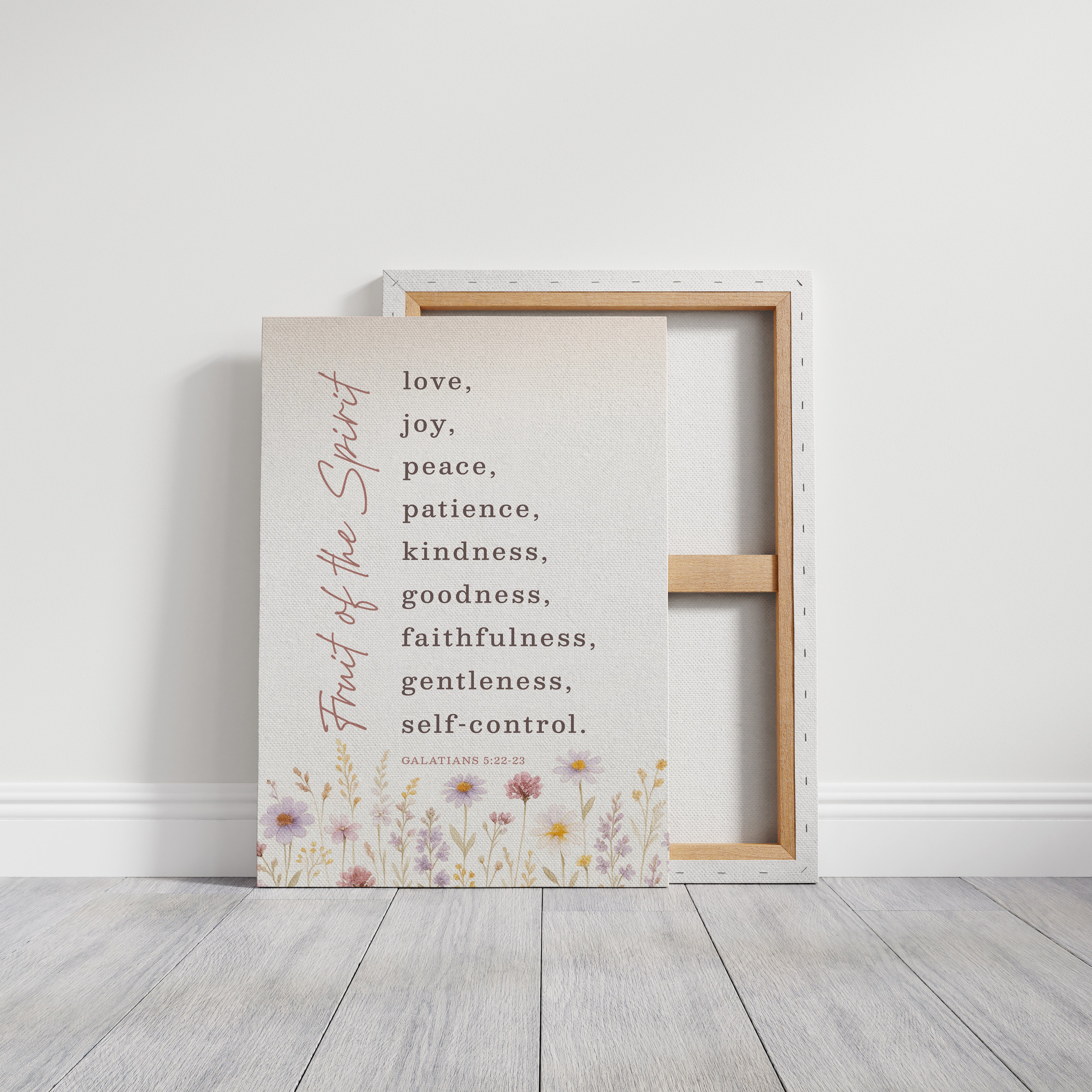 Fruit of the Spirit Floral Scripture Print