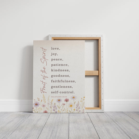 Fruit of the Spirit Floral Scripture Print