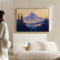 Alpine Gold Bathes Mountain Peaks