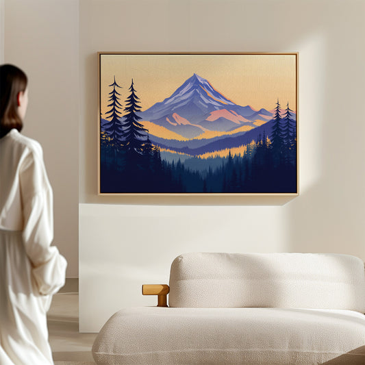 Alpine Gold Bathes Mountain Peaks