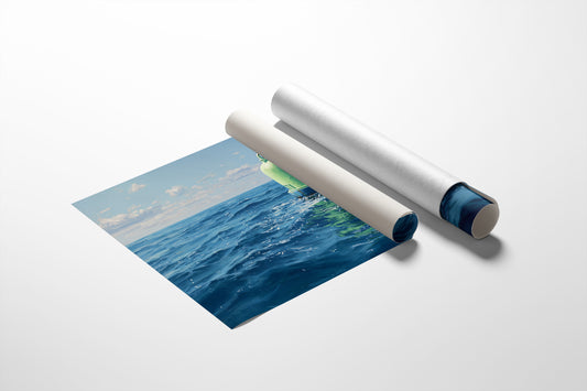 Solitary Buoy Marks Azure Depths