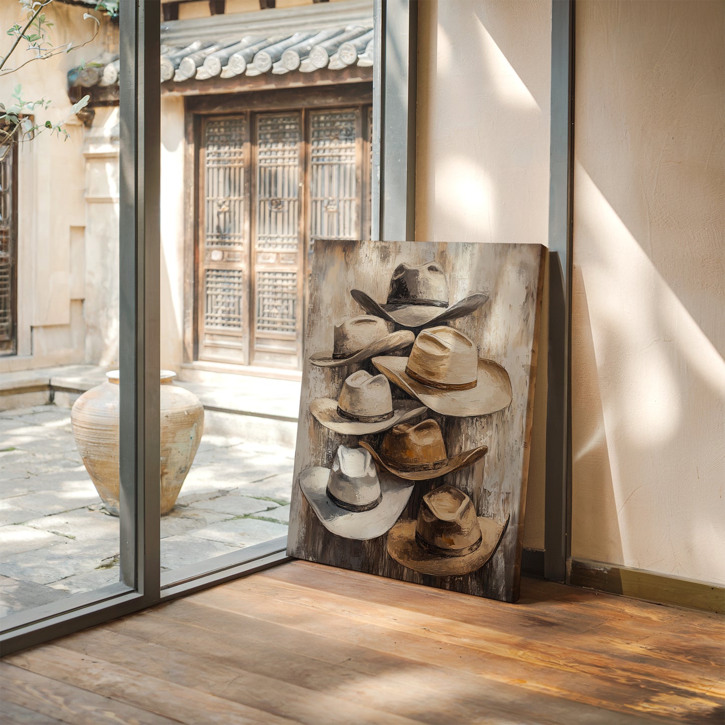 Rustic Cowboy Hats – Western Farmhouse Wall Art