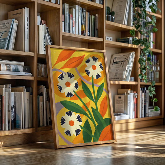 Cactus Meets Sunflower Folk Art