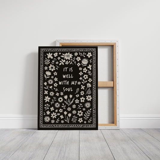 It Is Well With My Soul Floral Print