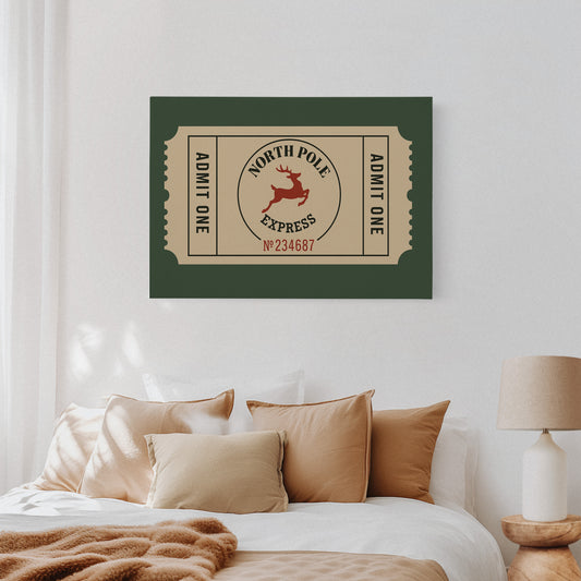 North Pole Express Ticket Print