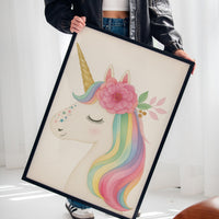 Starlit Unicorn with Rainbow Mane