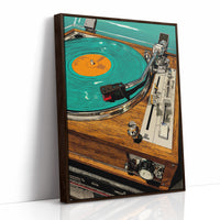 Spinning on Teal Vinyl