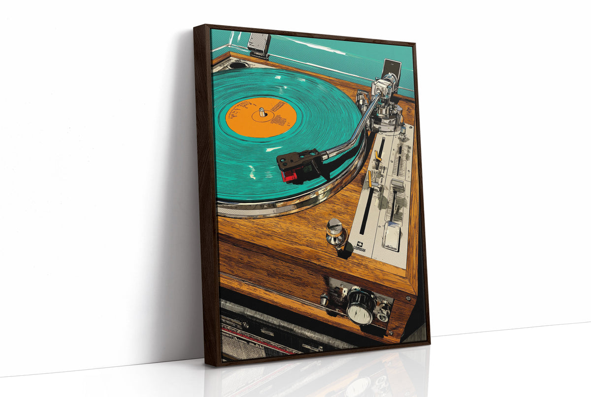 Spinning on Teal Vinyl