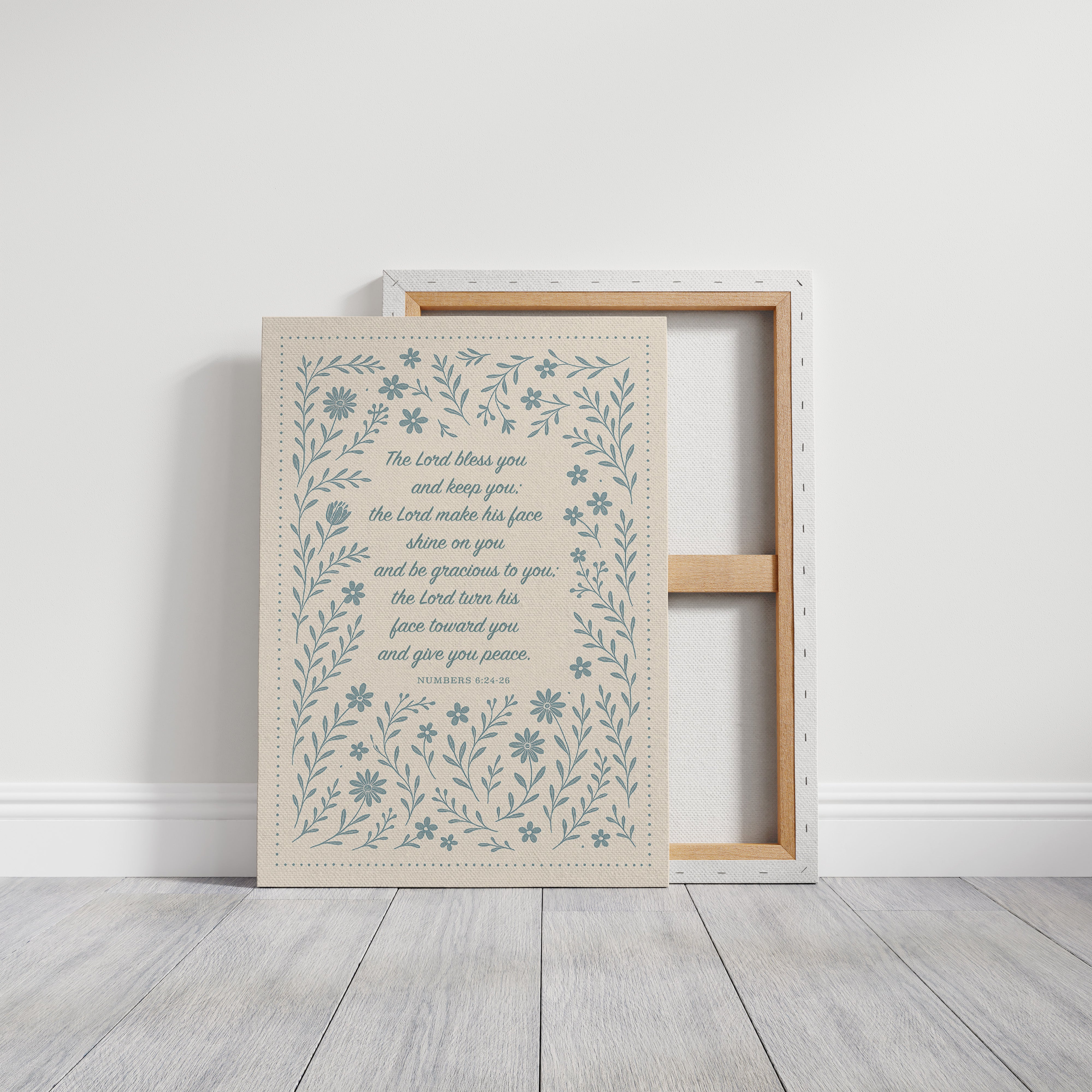 The Lord Bless You Floral Scripture Print
