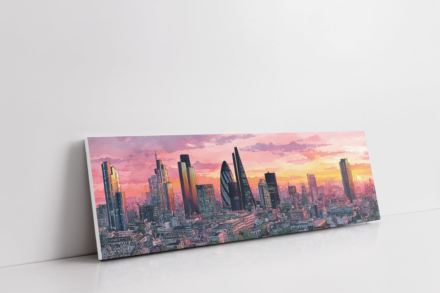 London Skyline In Sunset Glow