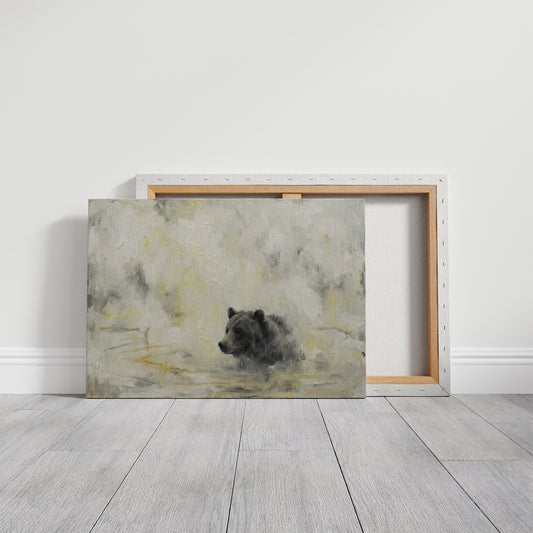 Bear in the Morning Fog