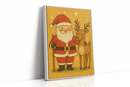 Vintage Holiday Friends Await Morning