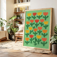 Tulip Parade on Spring Green