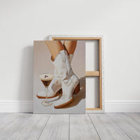 White Boots Meet Martini Moment