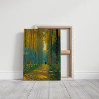 Solitary Journey Through Golden Corridors