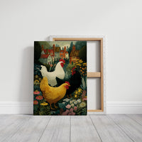 Three Hens and a Cottage Garden