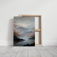 Cherry Blossoms Meet Mountain Lake